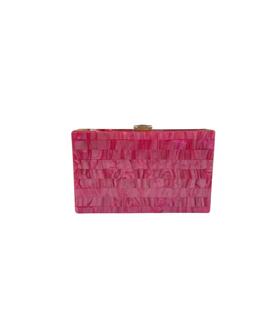 Clutch Rectangular Rayas Rosas para Mujer