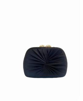 Clutch Pliegues Raxo Negro para Mujer