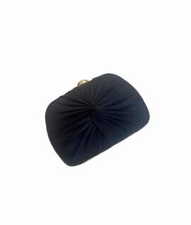 Clutch Pliegues Raxo Negro para Mujer