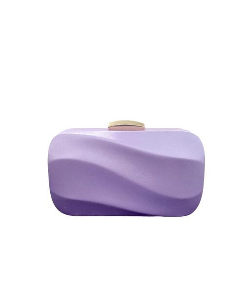 Clutch Relieve Raso Malva para Mujer
