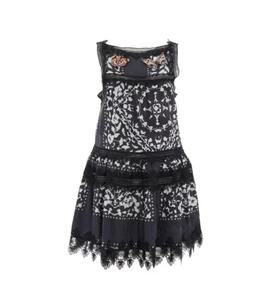 Vestido Corto 5 Progress Animal Print Negro para Mujer