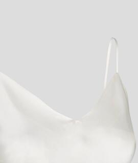 Camisa Kart Satén Blanca para Mujer