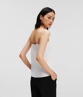 Camisa Kart Satén Blanca para Mujer