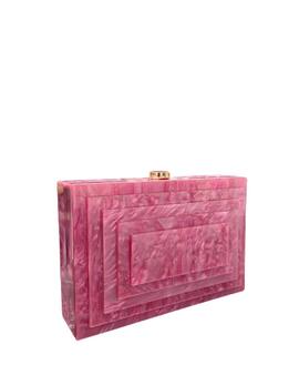 Clutch Rectangular Relieve Fresa para Mujer