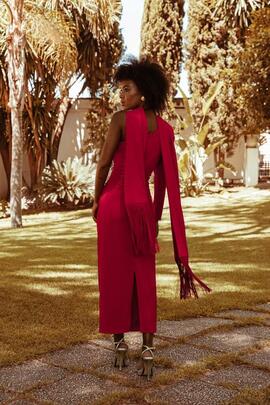 Vestido Cayma Lucie Fular Rojo para Mujer