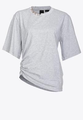 Camiseta Pinko Colgante Pinko Gris para Mujer