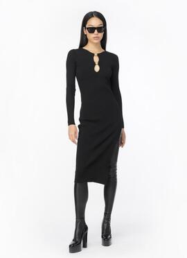Vestido Pinko Leone Punto Negro para Mujer