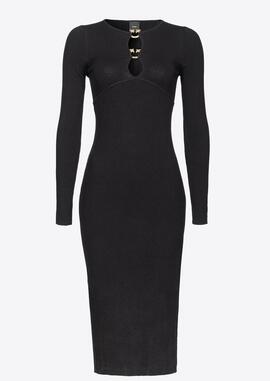 Vestido Pinko Leone Punto Negro para Mujer