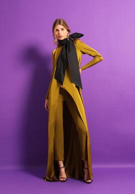 Kaftan Victoria Kaki Negro para Mujer