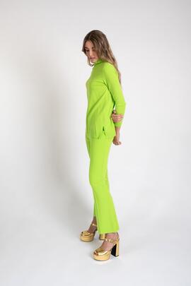 Pantalón Pisonero Flare Verde Claro para Mujer