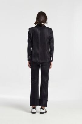 Chaqueta Oky Cruzada Punto Roma Rayas para Mujer