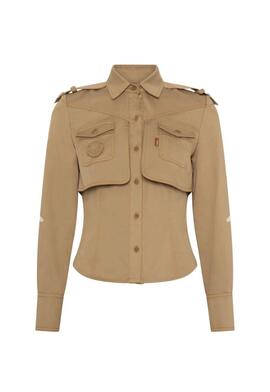 Sobrecamisa Masavi Sarga Camel para Mujer