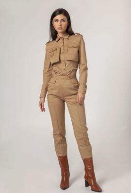 Sobrecamisa Masavi Sarga Camel para Mujer
