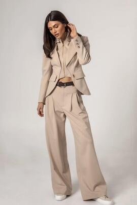 Blazer Masavi Griso Arena Capucha para Mujer