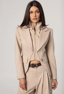 Blazer Masavi Griso Arena Capucha para Mujer