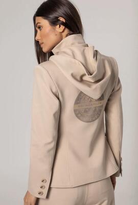 Blazer Masavi Griso Arena Capucha para Mujer