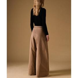 Pantalón Zaitegui Frunces Camel para Mujer