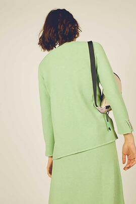 Jersey Montoto Cuello Pico Verde para Mujer