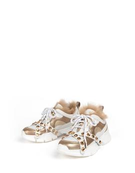 Sneaker Cambilli Fur Gold Queen para Mujer
