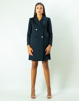 Vestido Oky Negro Smoking de Punto Roma para Mujer