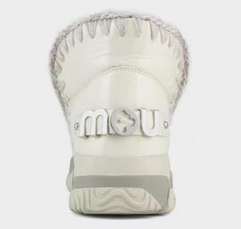 Mou Eskimo Trainer Big Metallic Letter Logo White para Mujer