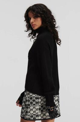 Jersey Punto Karl Negro para Mujer