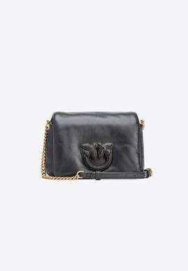 Bolso Pinko Love Click Puff Baby Negro para Mujer