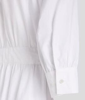 Vestido Karl Lagerfeld Camisero Blanco para Mujer