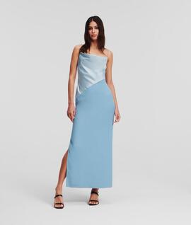 Vestido Karl Lagerfeld Lencero Azul para Mujer