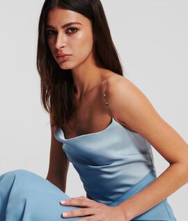 Vestido Karl Lagerfeld Lencero Azul para Mujer
