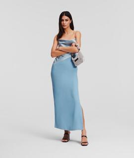 Vestido Karl Lagerfeld Lencero Azul para Mujer