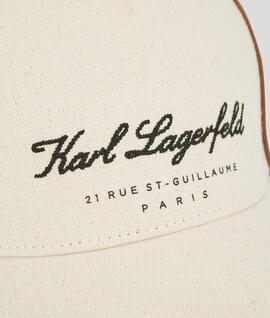 Gorra Karl Lagarfeld Hotel Canvas Camel para Mujer