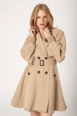 Gabardina Masavi Camel para Mujer