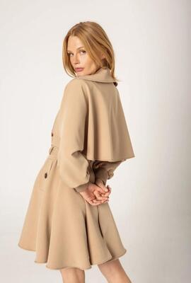 Gabardina Masavi Camel para Mujer