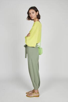 Pantalón Montoto Piza Bajo Militar para Mujer