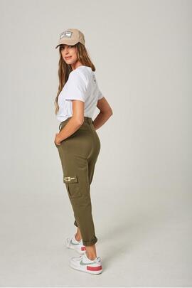 Pantalón Mangata Cargo Verde Militar para Mujer
