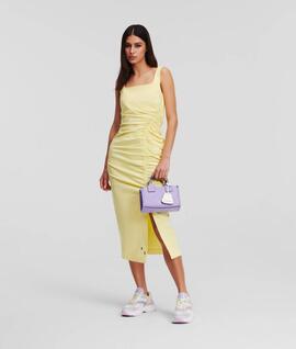 Vestido Karl Lagarfeld Midi Amarillo para Mujer