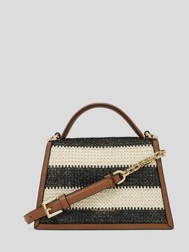 Bolso Karl Lagarfeld Signature 2.0 Raffia Marrón para Mujer