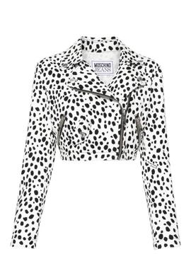 Cazadora Moschino Estampada Blanca para Mujer