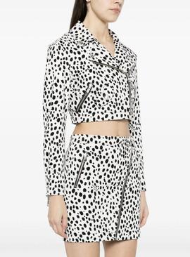 Cazadora Moschino Estampada Blanca para Mujer