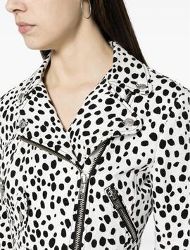 Cazadora Moschino Estampada Blanca para Mujer