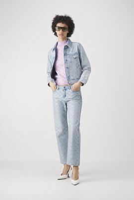 Pantalón Karl Lagarfeld Demin Brillos Azul para Mujer