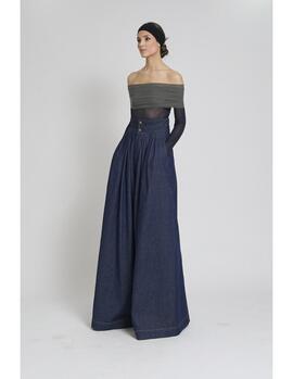 Camiseta Zaietegui Barco Azul/Gris para Mujer