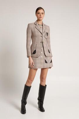Blazer Highly Preppy Cuadros Rosa