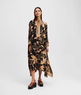 Vestido Karl Kaftan Estampado Camel