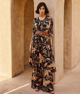 Vestido Karl Kaftan Estampado Camel