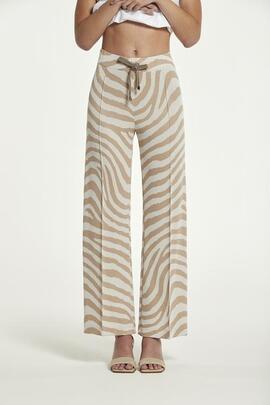 Pantalón Oky Millón Punto Estampado Beige