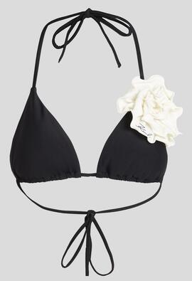 Top Karl Bikini Negro Flor