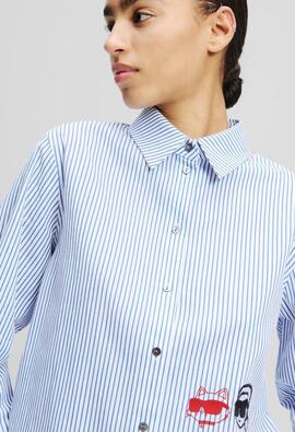 Camisa Karl Ikon Raya Azul