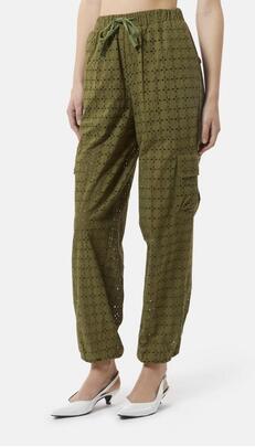 Pantalón Silvian Brocado Verde Militar